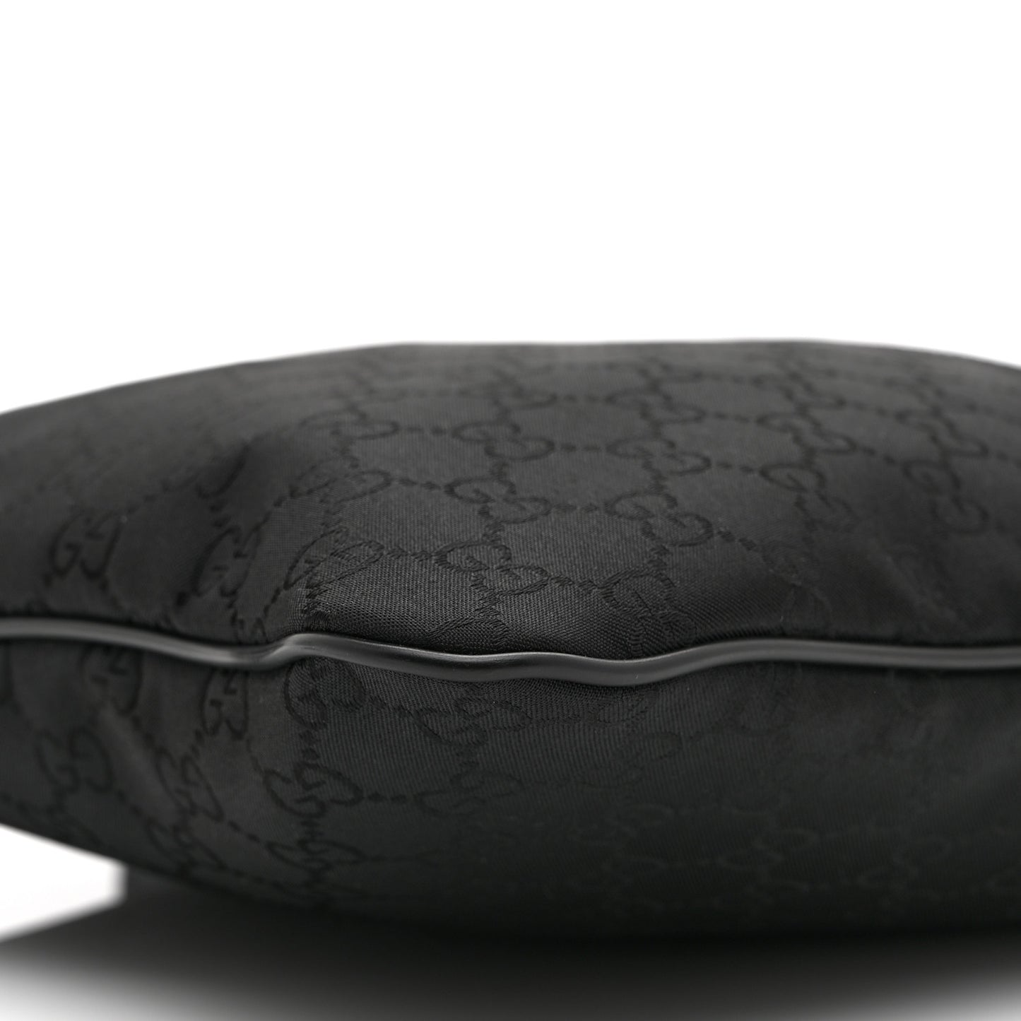 Nylon Monogram Medium Flat Messenger Bag Black