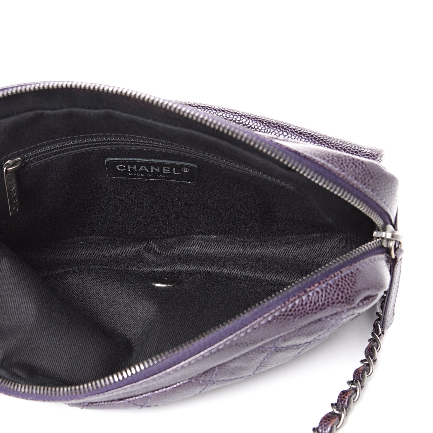 Chanel Iridescent Caviar Quilted Small Chic Flap Dark Purple 4 of 10