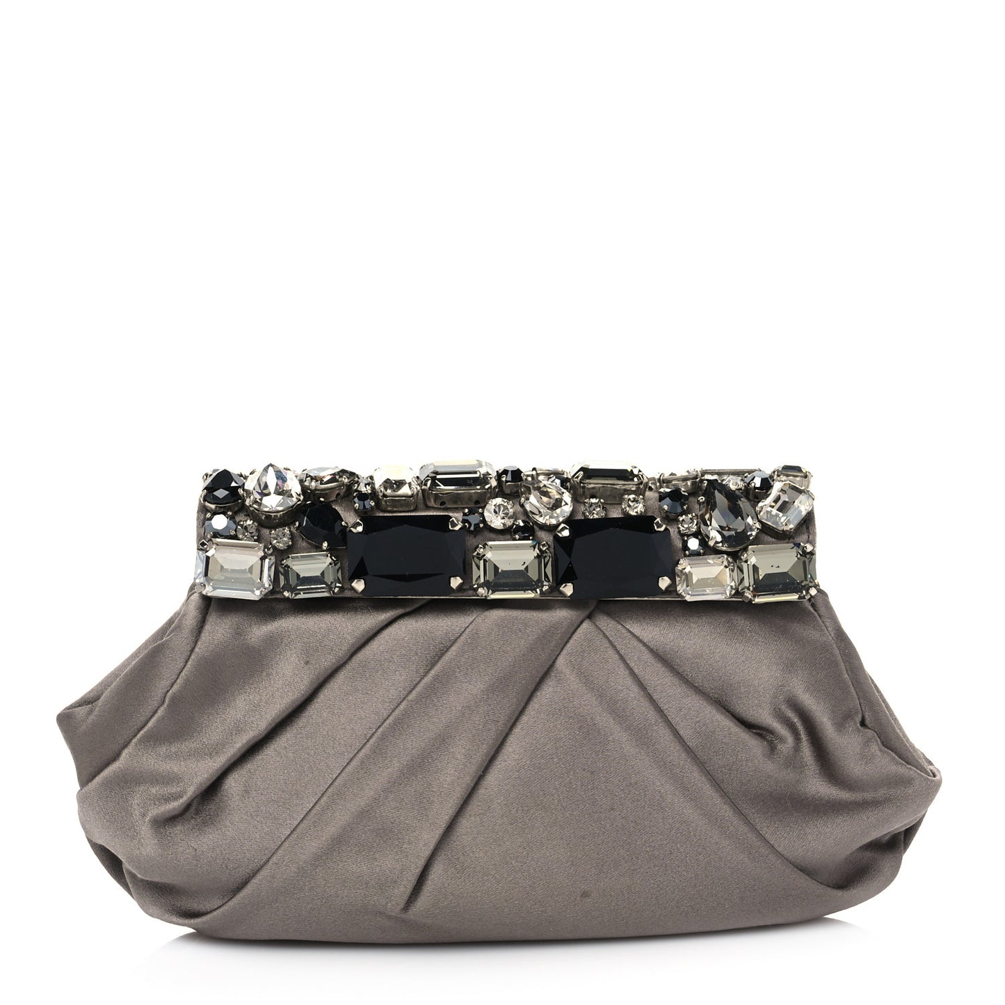 Satin Crystal Clutch Fumo