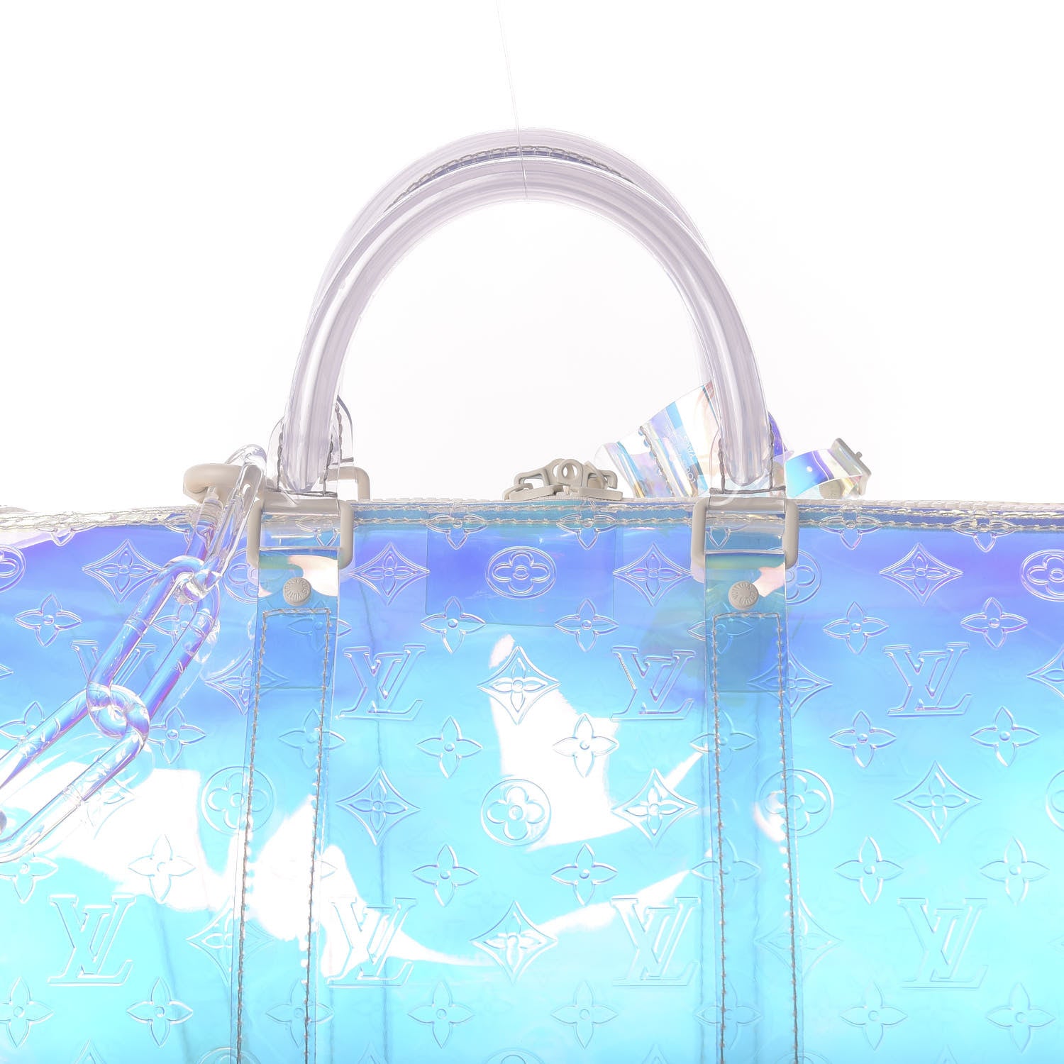 Louis Vuitton PVC Monogram Keepall Bandouliere 50 Iridescent Prism 8 of 9