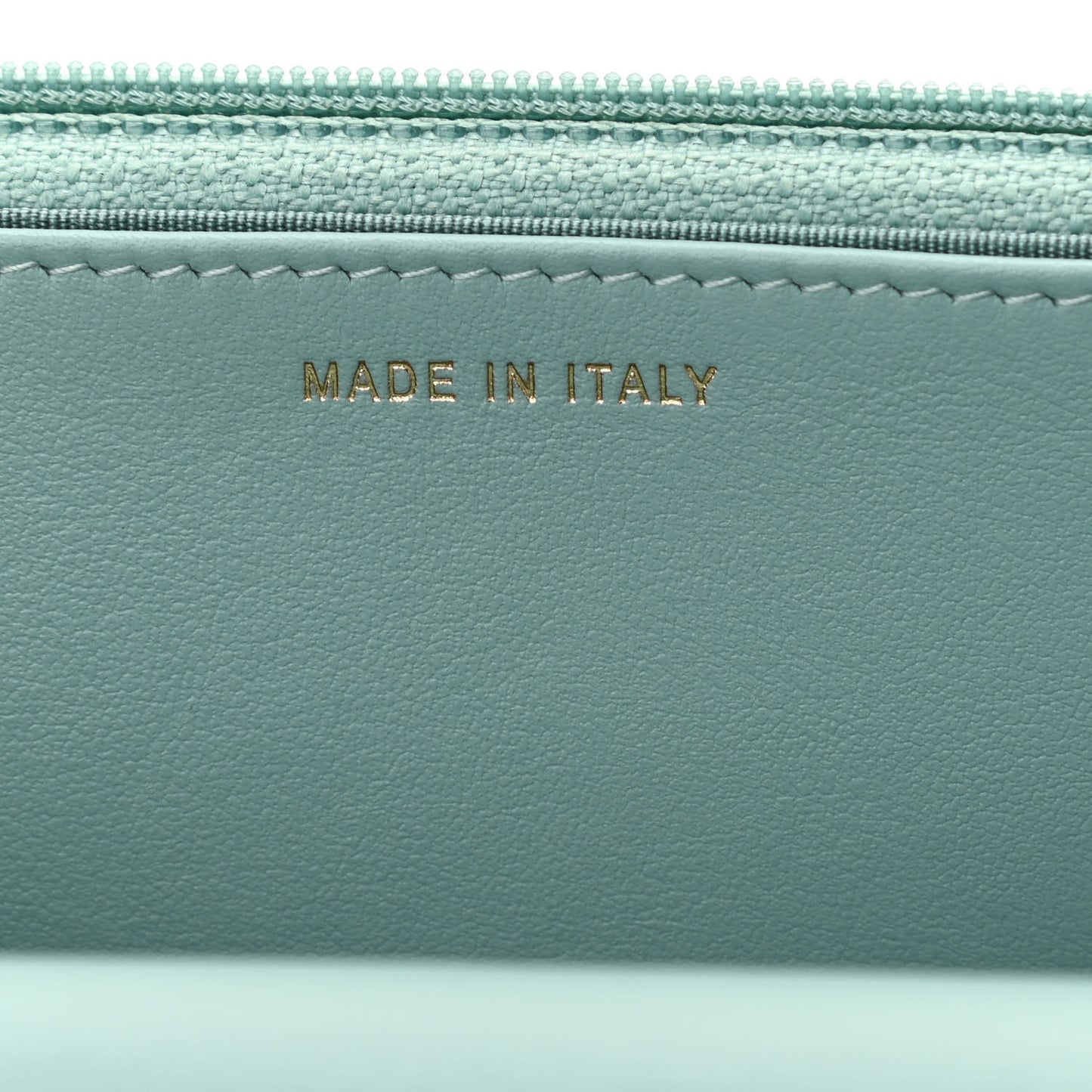 Caviar Quilted Boy Wallet On Chain WOC Light Blue