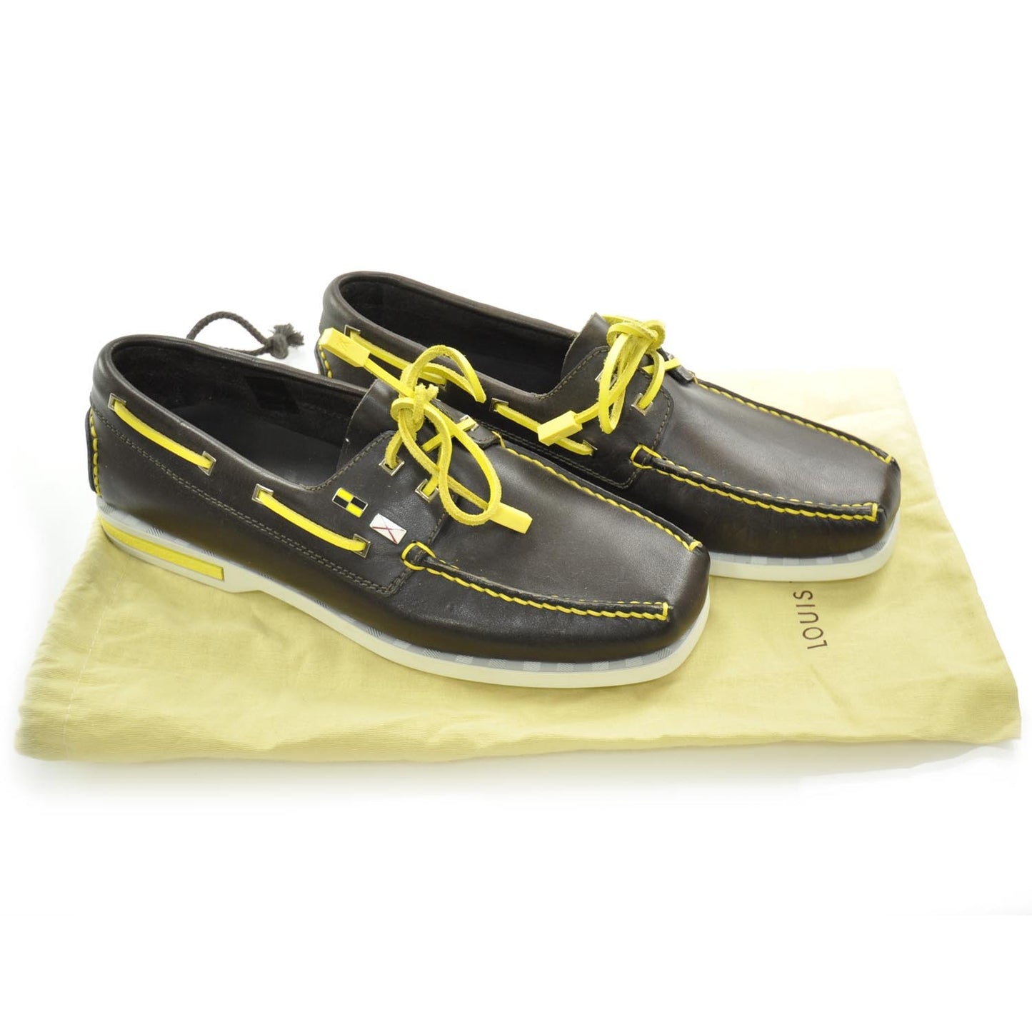 Mens Leather LV Cup Loafers Brown