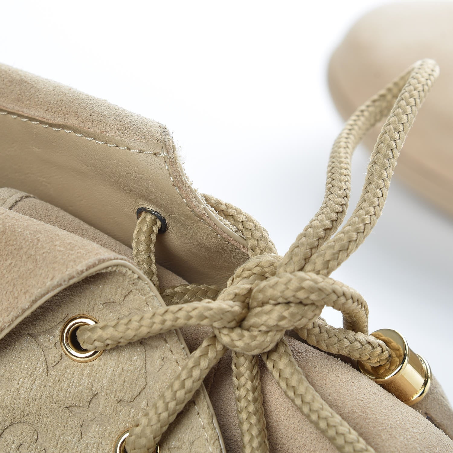 Louis Vuitton Suede Fold Over Sneakers 38 Beige 14 of 14