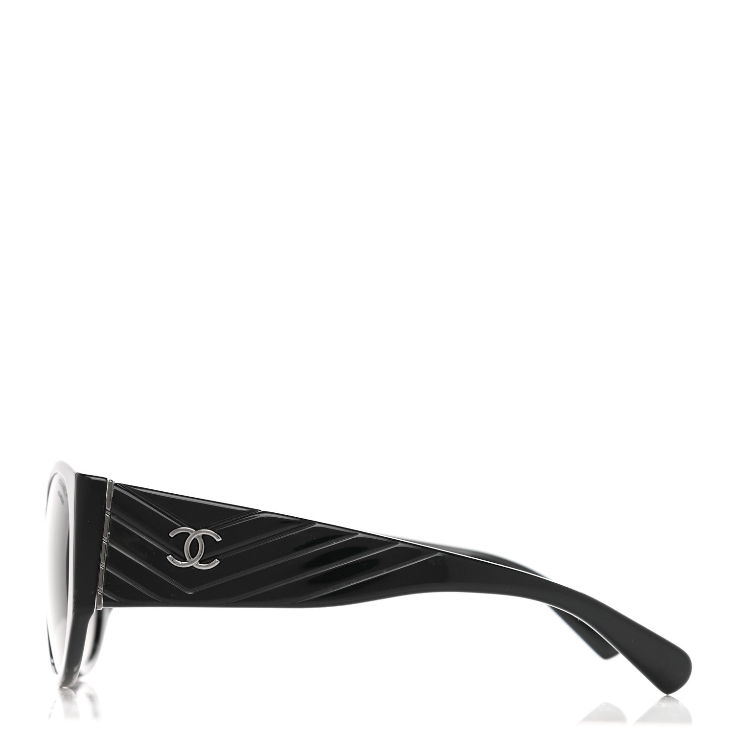 Chanel Oval Sunglasses 5411-A Black 3 of 8