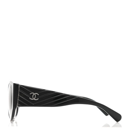 Chanel Oval Sunglasses 5411-A Black 3 of 8