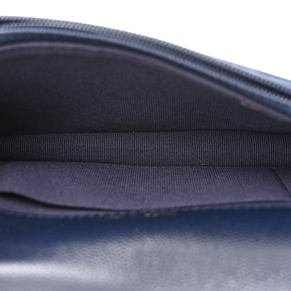 Chanel Caviar Quilted Pocket Twins Clutch With Chain Navy Blue 5 of 12