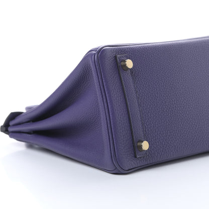 Hermes Togo Birkin 25 Bleu Encre 9 of 11