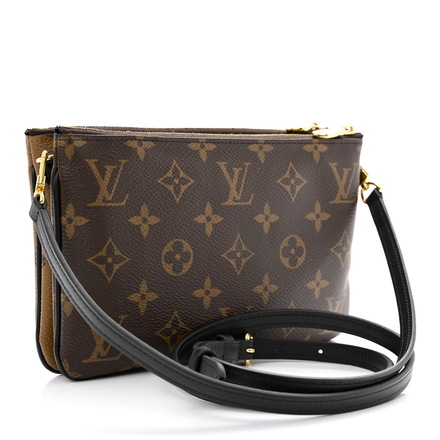 Reverse Monogram Giant Double Zip Pochette
