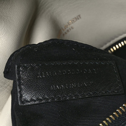 Saint Laurent Lambskin Quilted Toy Loulou Puffer Monogram Chain Satchel Crema Soft 7 of 10