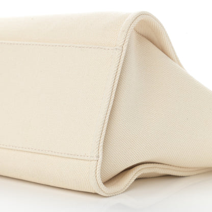 Chanel Canvas Pearl Medium Deauville Tote Ecru Beige 10 of 10