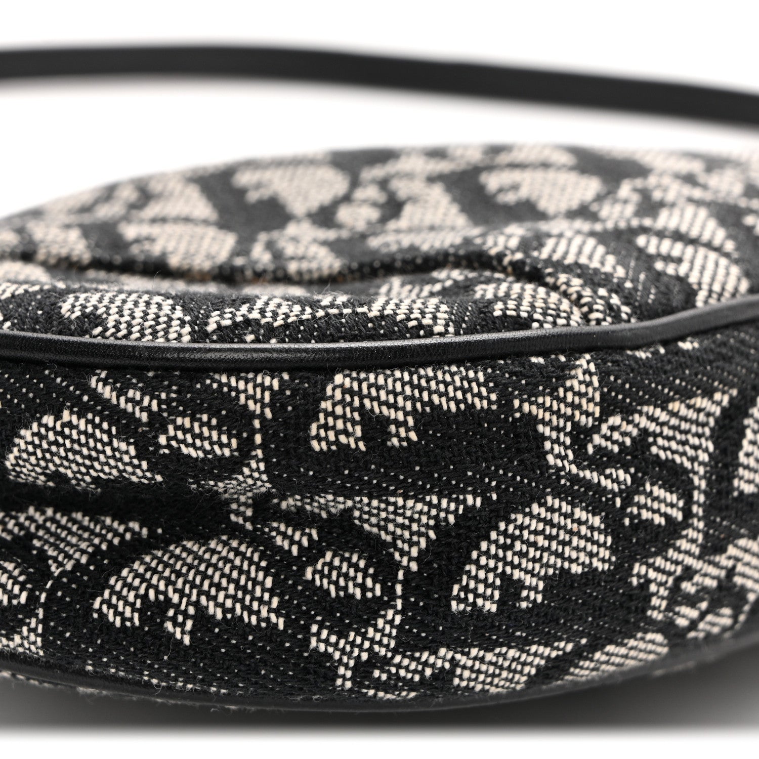 Christian Dior Monogram Mini Saddle Pochette Black 9 of 11