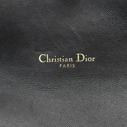 Christian Dior Grained Calfskin Saddle Chain Wallet Pouch Black 7 of 9
