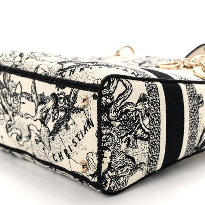 Christian Dior Canvas Embroidered Zodiac Toile De Jouy Medium Lady D-Lite Latte 9 of 9