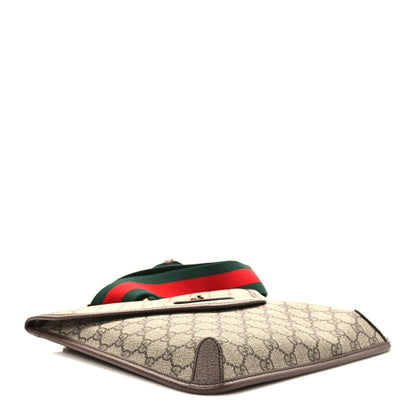 Gucci GG Supreme Monogram Web Medium Neo Vintage Flap Messenger Bag Beige New Acero 4 of 9