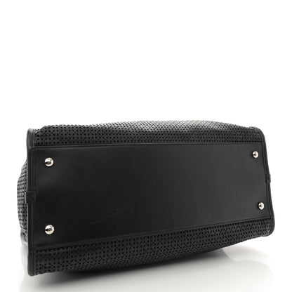 Chanel Calfskin Perforated Up In The Air Tote Black 4 of 14