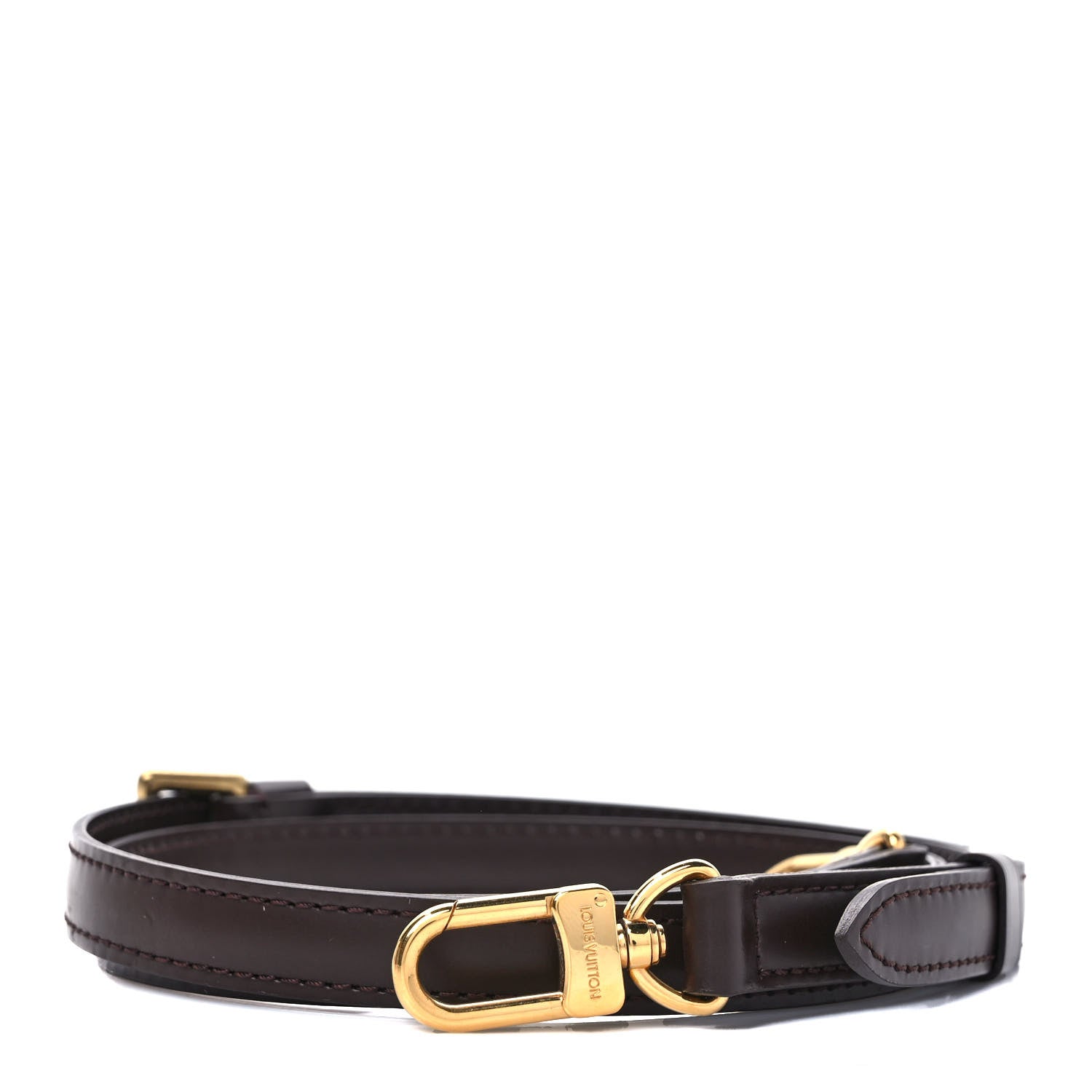 Louis Vuitton Calfskin 16mm Adjustable Shoulder Strap Brown 1 of 3