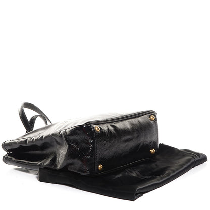 Saint Laurent Textured Patent Small Y-Mail Tote Black 4 of 7