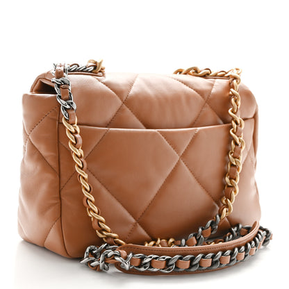 Chanel Lambskin Quilted Medium Chanel 19 Flap Brown 3 of 10
