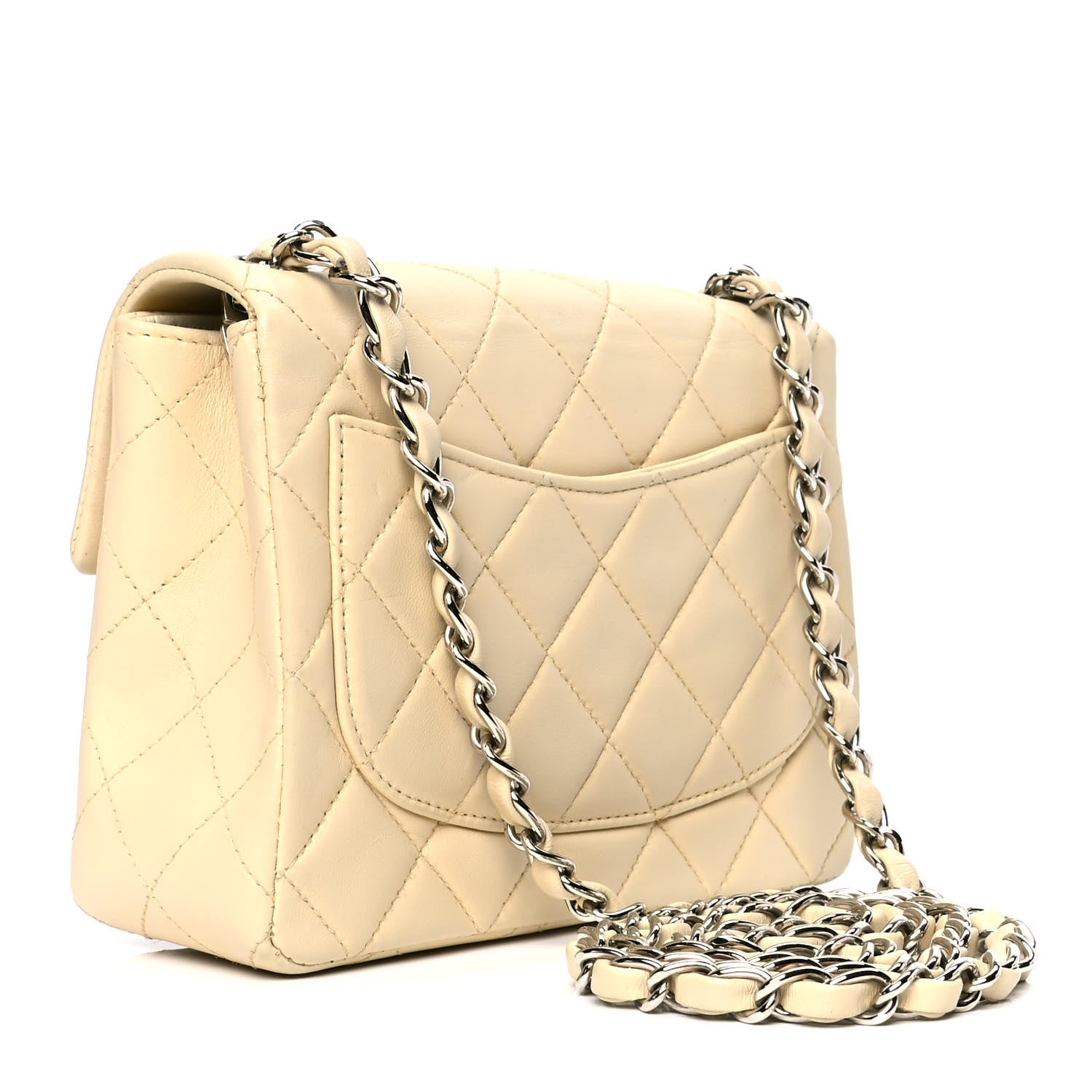 Chanel Lambskin Quilted Mini Square Flap Beige 2 of 5