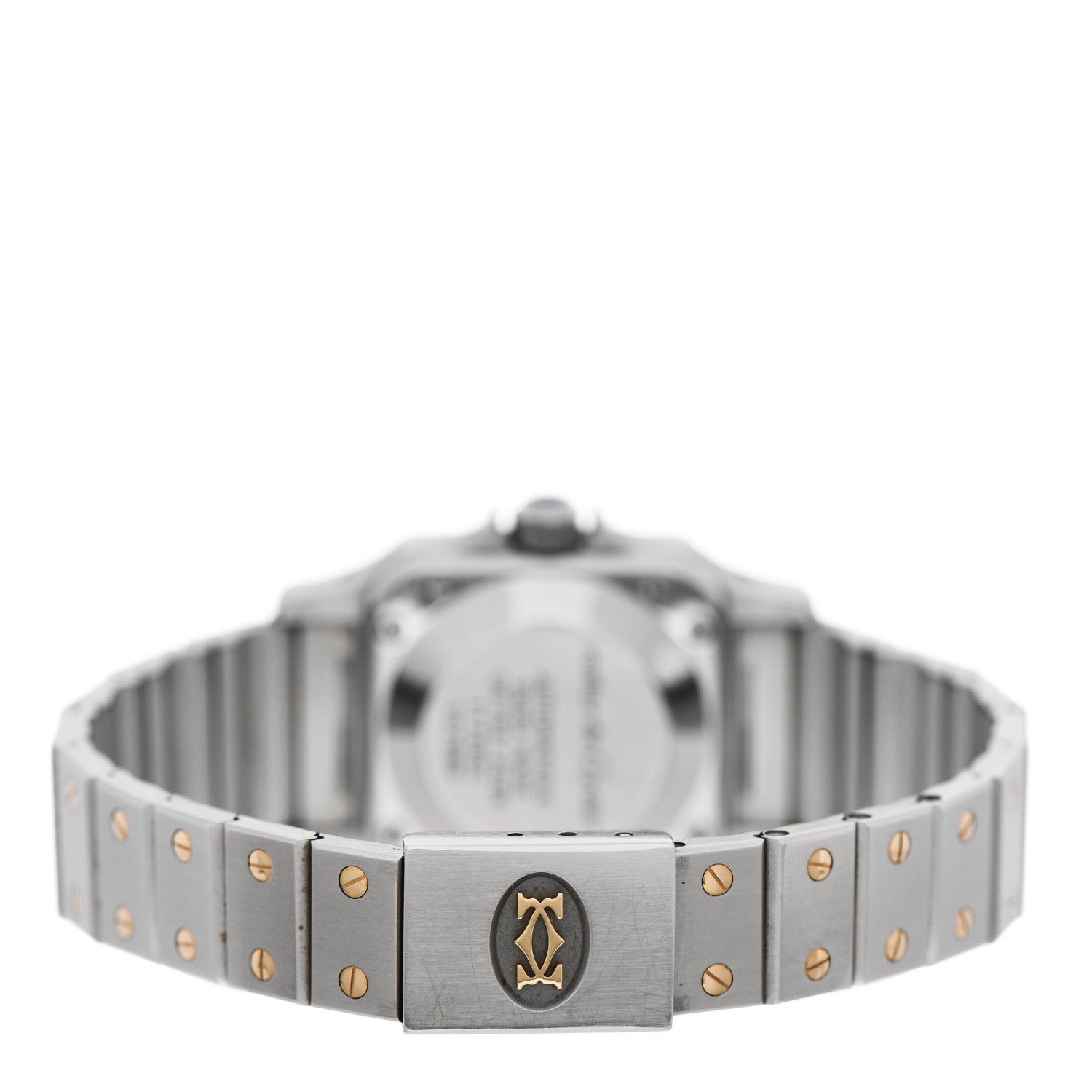 Cartier Stainless Steel 18K Yellow Gold 24mm Santos De Cartier Galbee Automatic Watch 3 of 6