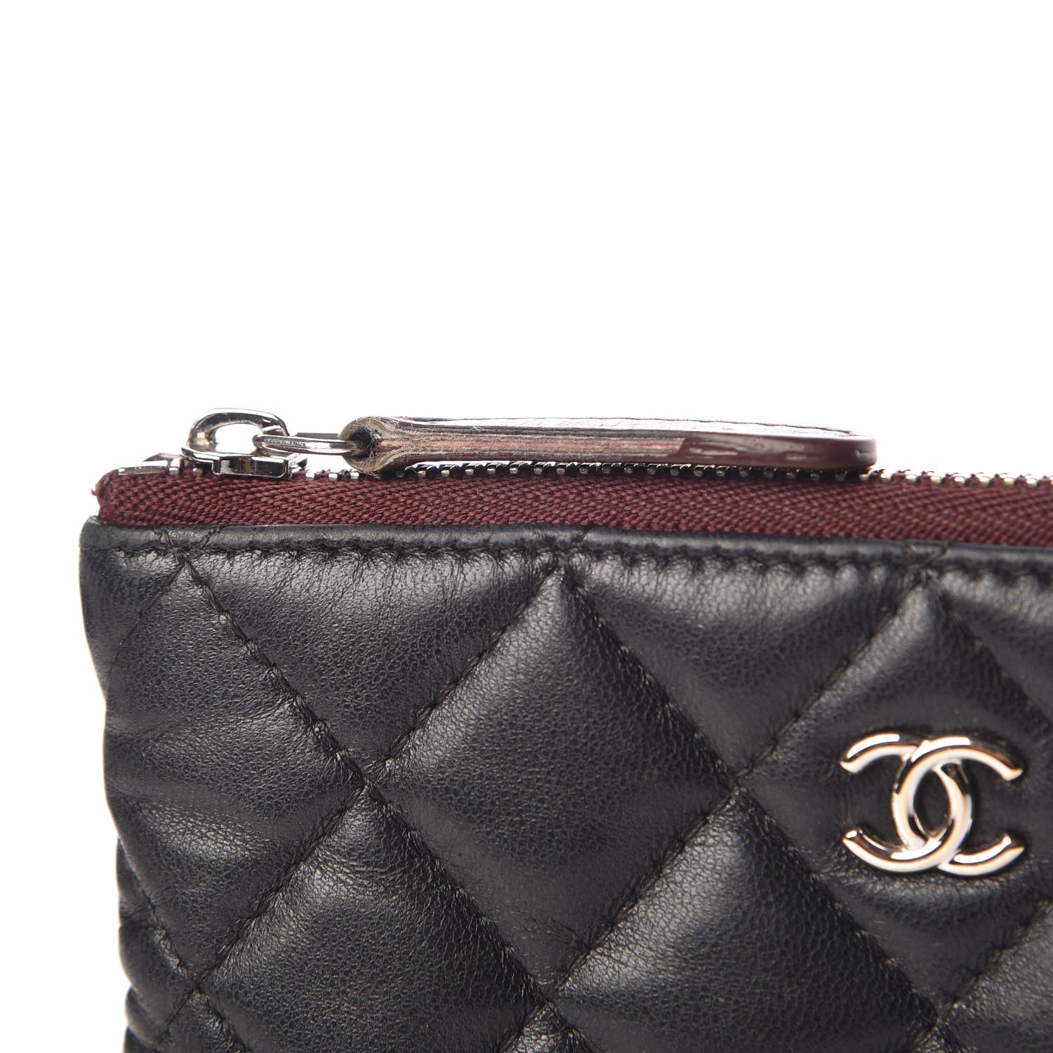 Chanel Lambskin Quilted Small Cosmetic Case Black 8 of 8