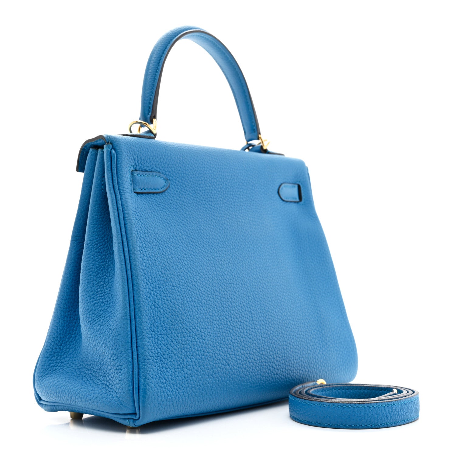 Hermes Togo Kelly Retourne 25 Bleu Zanzibar 3 of 14