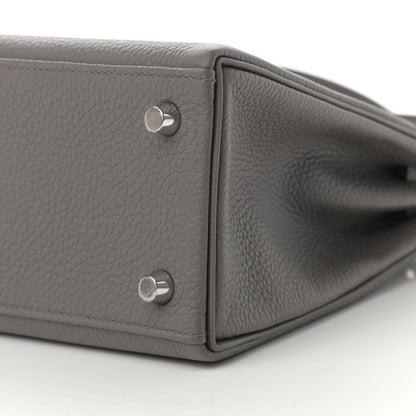 Hermes Togo Kelly Retourne 25 Etain 10 of 12
