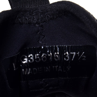 Chanel Velvet Calfskin Mixed Fibers CC Sneakers 37.5 Black 8 of 11