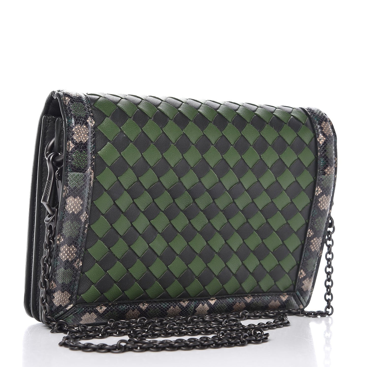 Nappa Intrecciato Ayers Crossbody Bag Forest