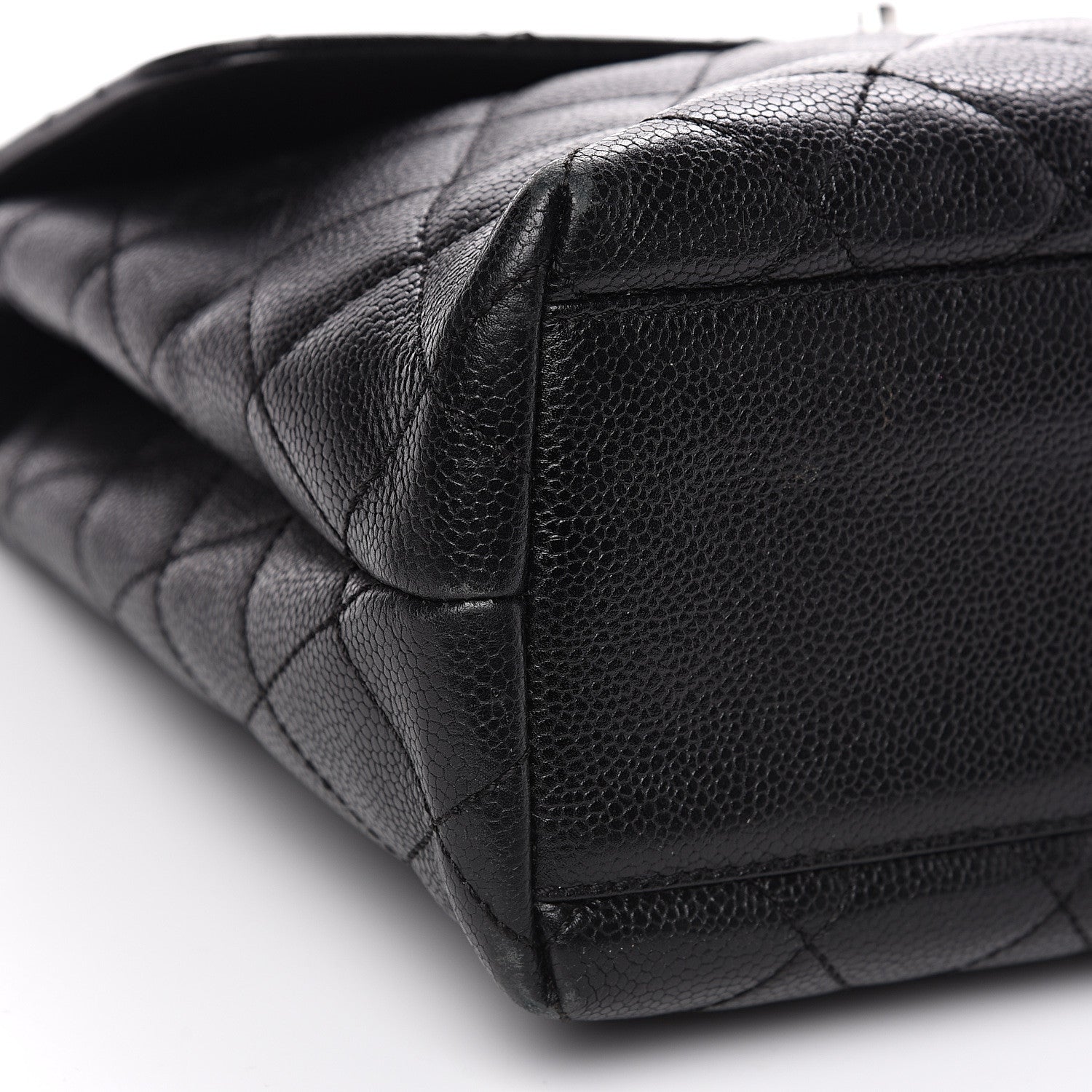 Chanel Caviar Quilted Jumbo Kelly Flap Black 8 of 18