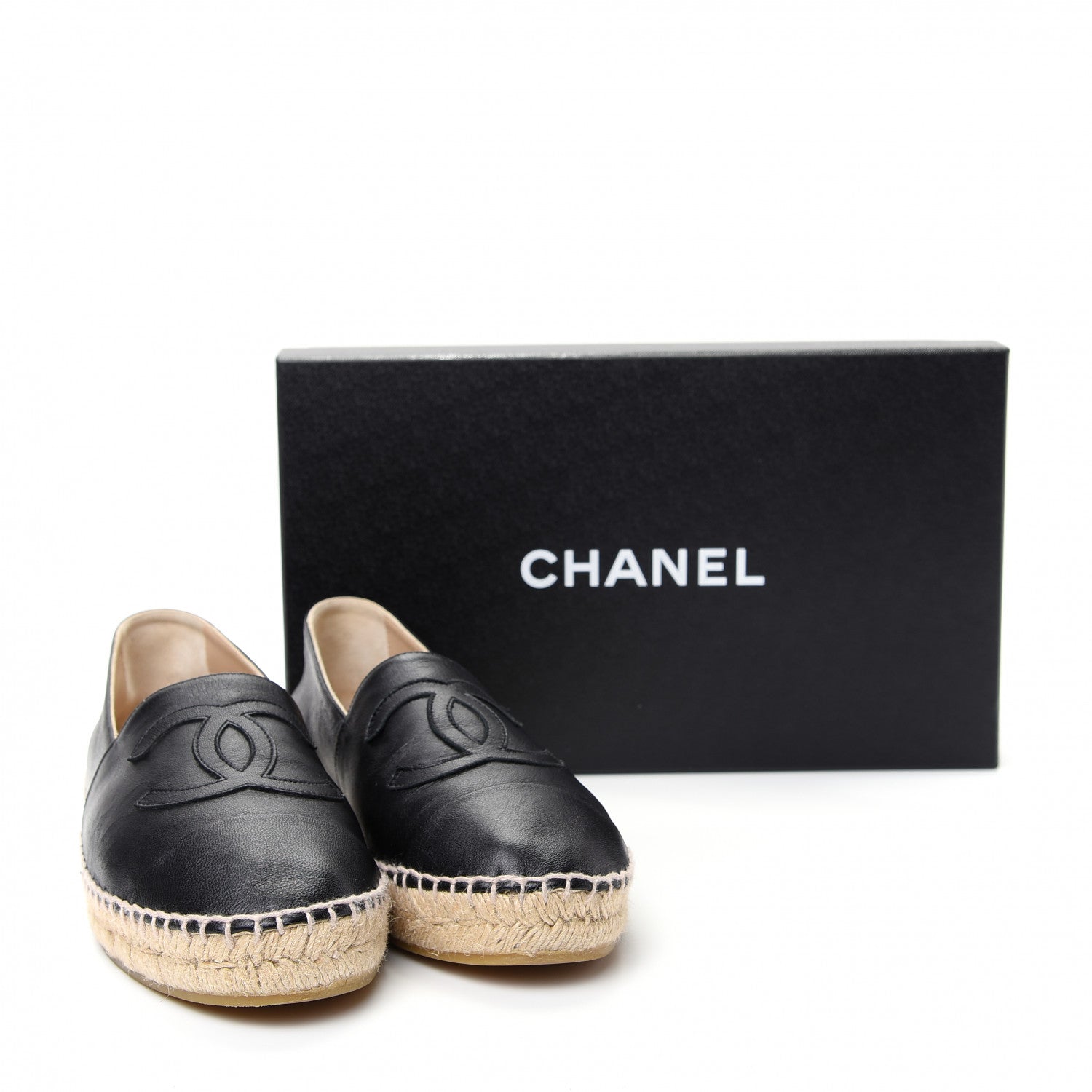 Chanel Lambskin CC Espadrilles 39 Black 11 of 11