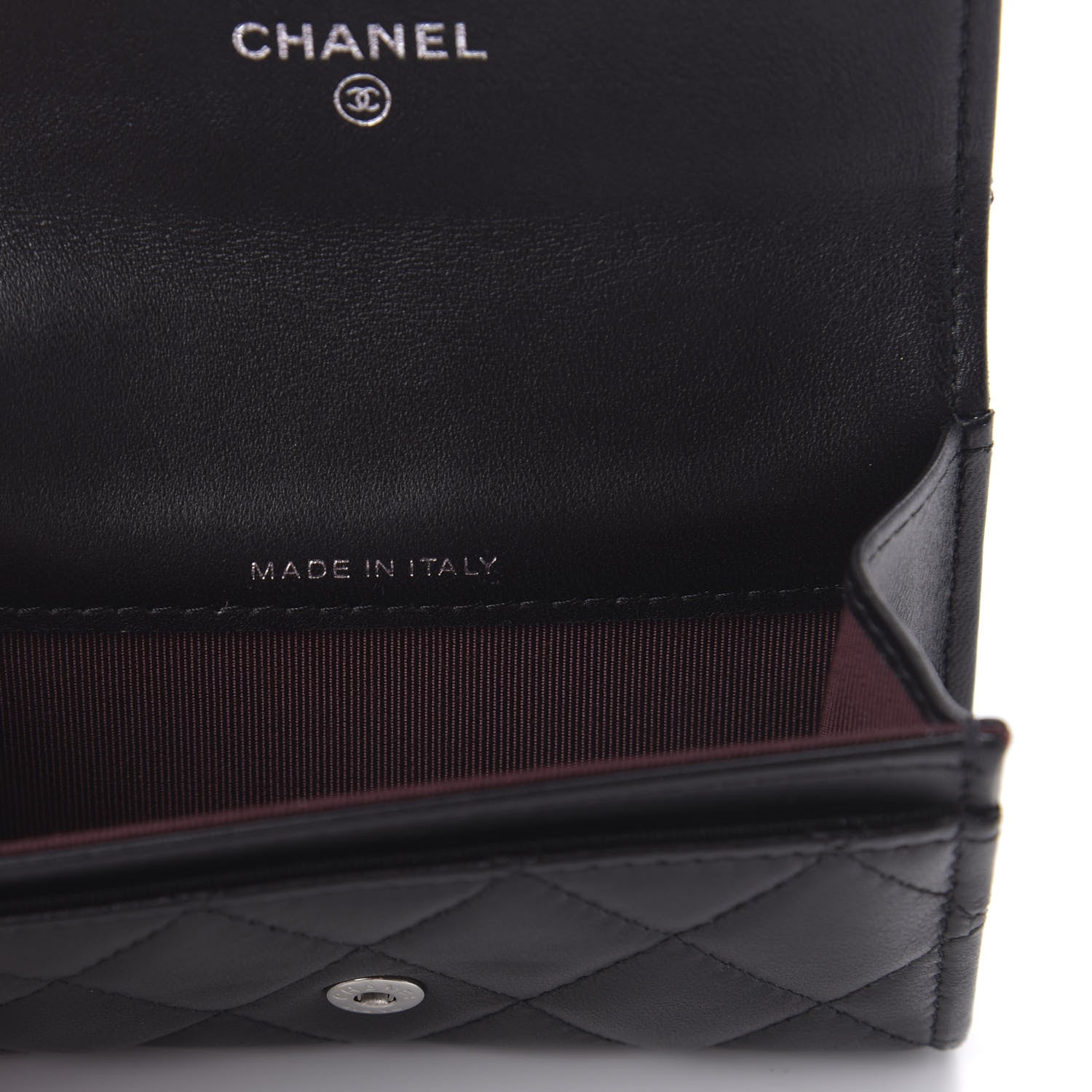 Chanel Lambskin Quilted Flap Card Holder Black 7 of 10