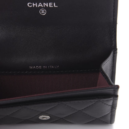 Chanel Lambskin Quilted Flap Card Holder Black 7 of 10