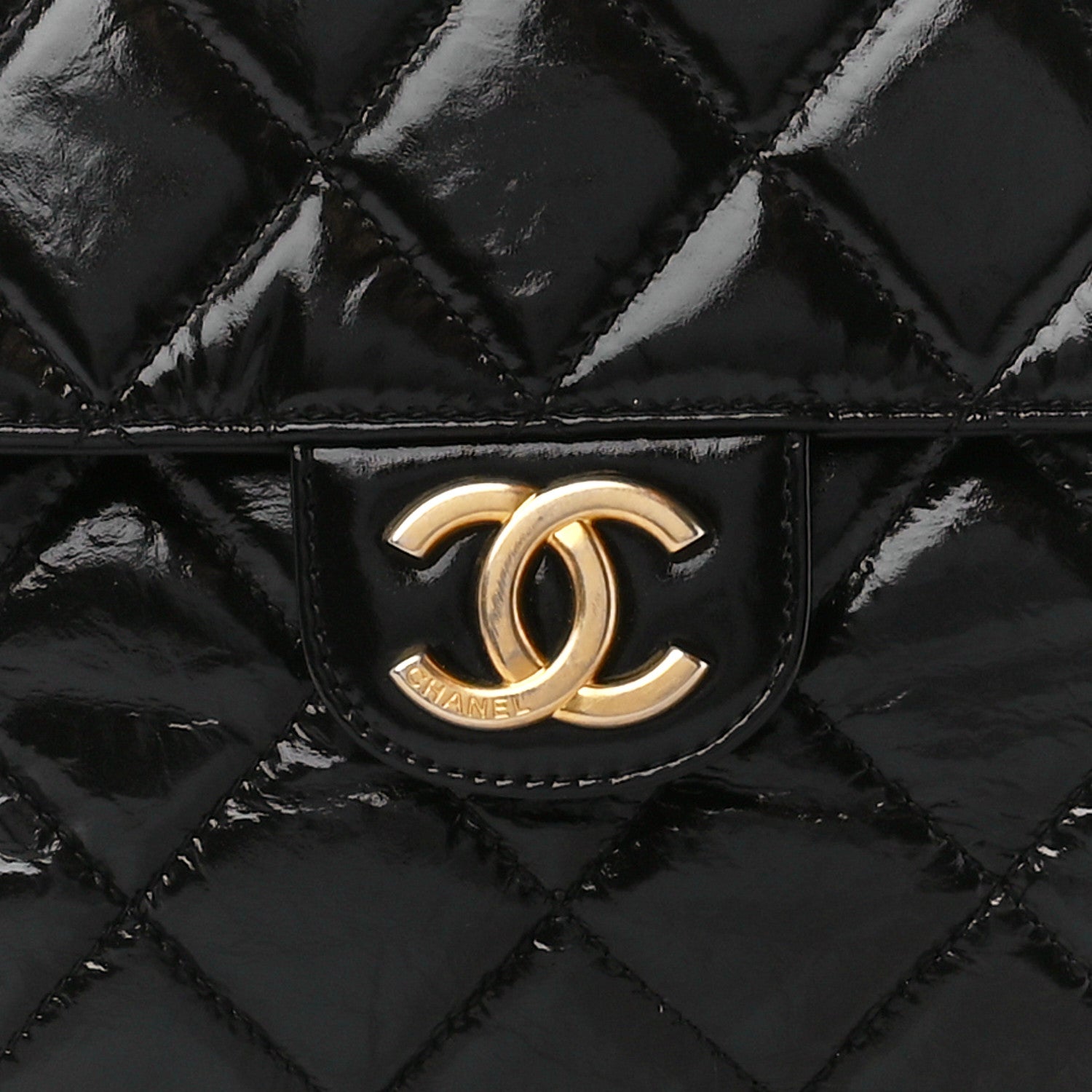 Chanel Shiny Crumpled Calfskin Quilted Large Wavy CC Hobo Black 8 of 11