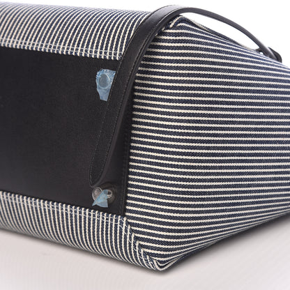 Celine Cotton Canvas Calfskin Mini Belt Bag Navy White 9 of 11
