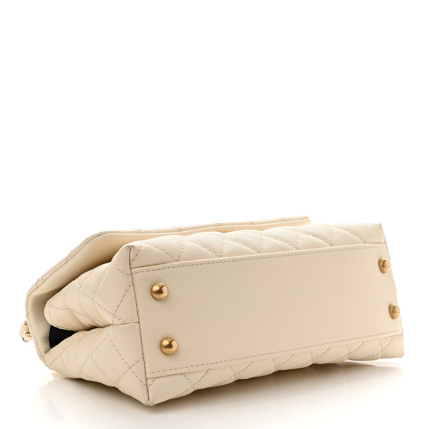 Chanel Caviar Quilted Mini Coco Handle Flap Beige 3 of 10