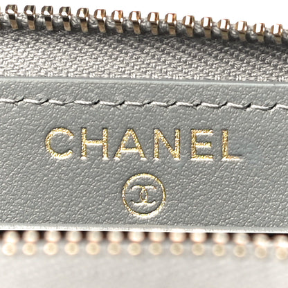 Chanel Caviar Quilted Small Gusset Zip Around Wallet Grey 7 of 12