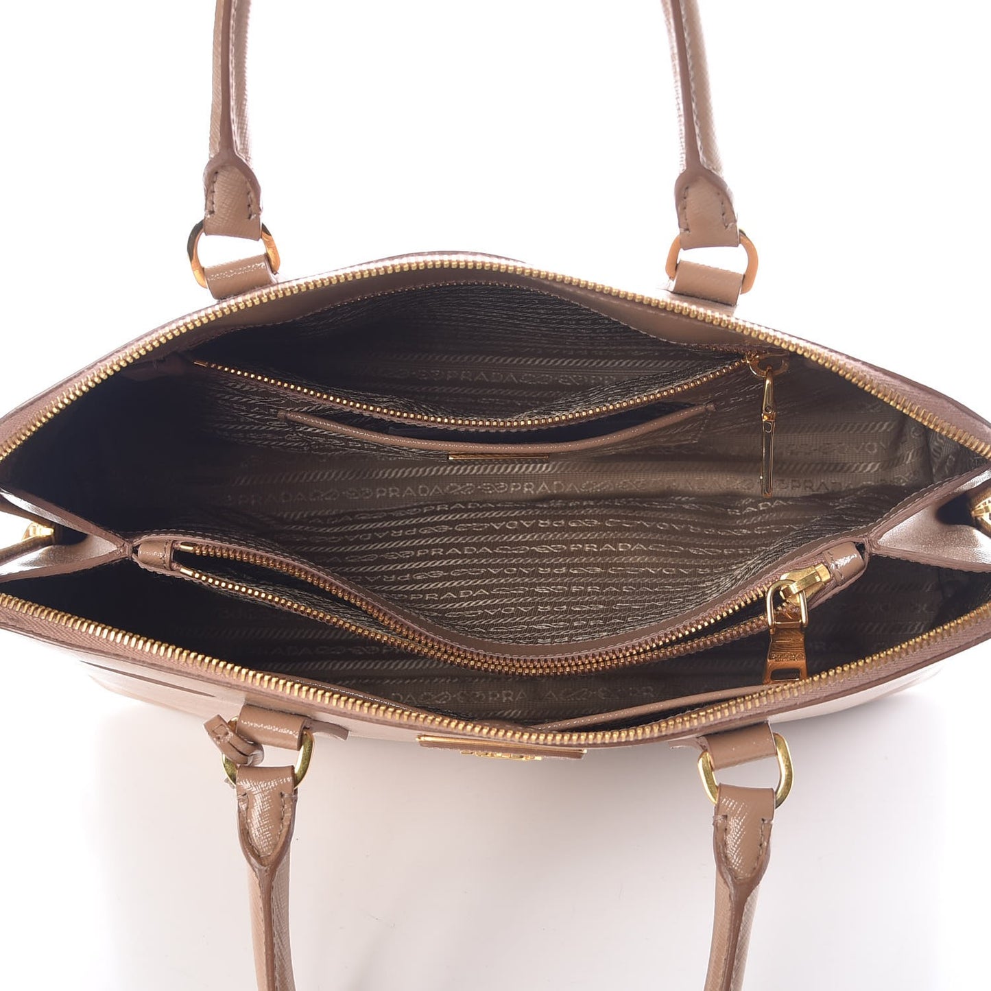 Saffiano Vernice Large Promenade Tote Cammeo