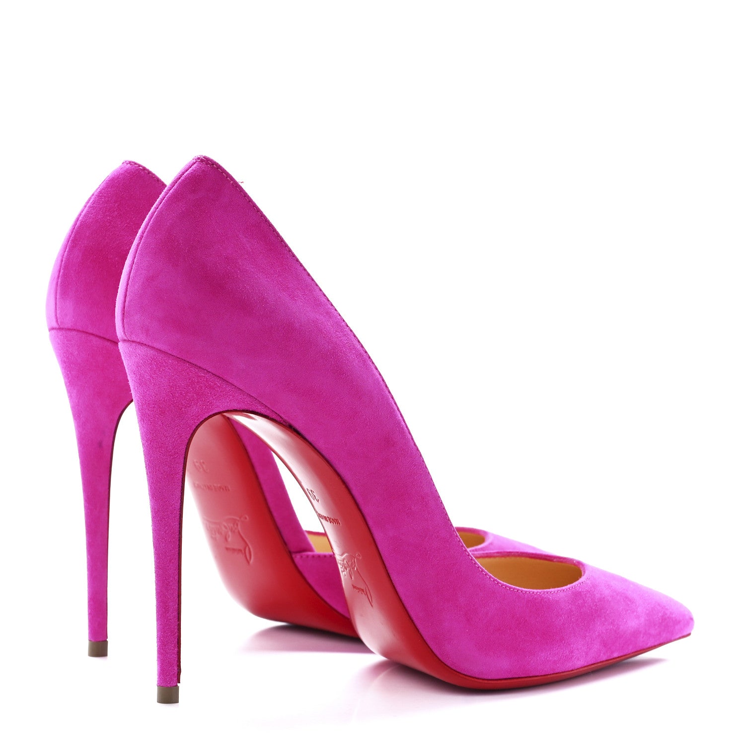 Christian Louboutin Suede Iriza 100 Pumps 39 Ultra Rose 4 of 8