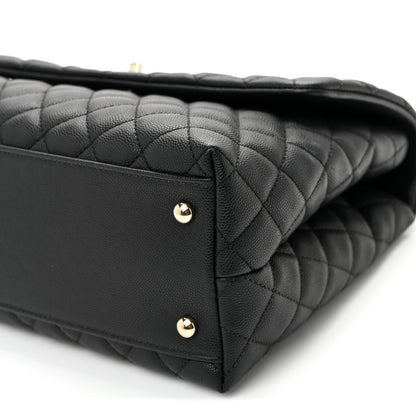 Chanel Caviar Quilted Medium Coco Handle Flap Black 10 of 11