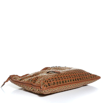 Burberry Leather Big Crush Eyelet Tote Bright Tan 4 of 9