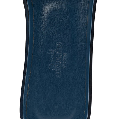Hermes Patent Oran Sandals 38.5 Bleu Izmir 8 of 9