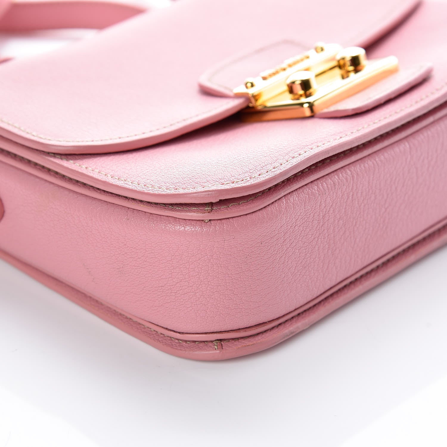 Miu Miu Goatskin Madras Shoulder Bag Rosa 10 of 10