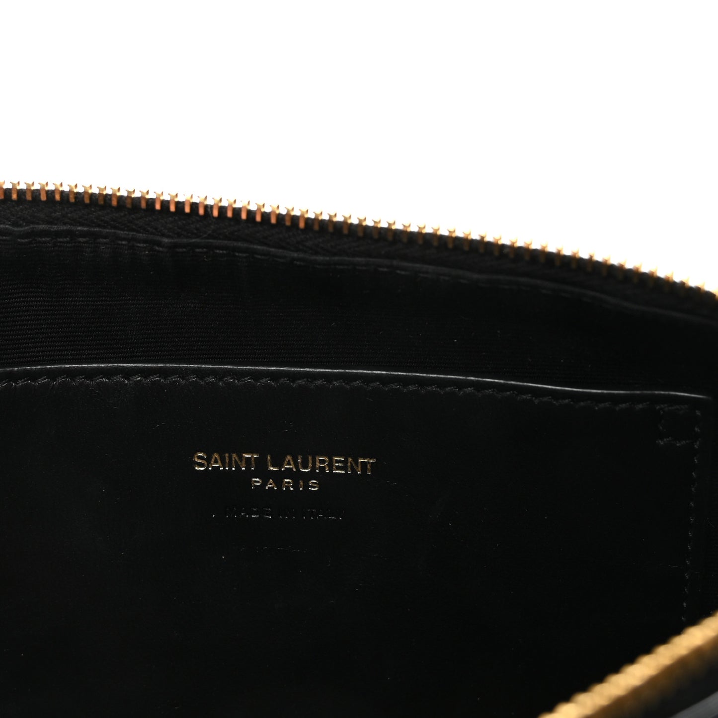 Patent Calfskin Carre Quilted Cassandre Pouch On Chain Black