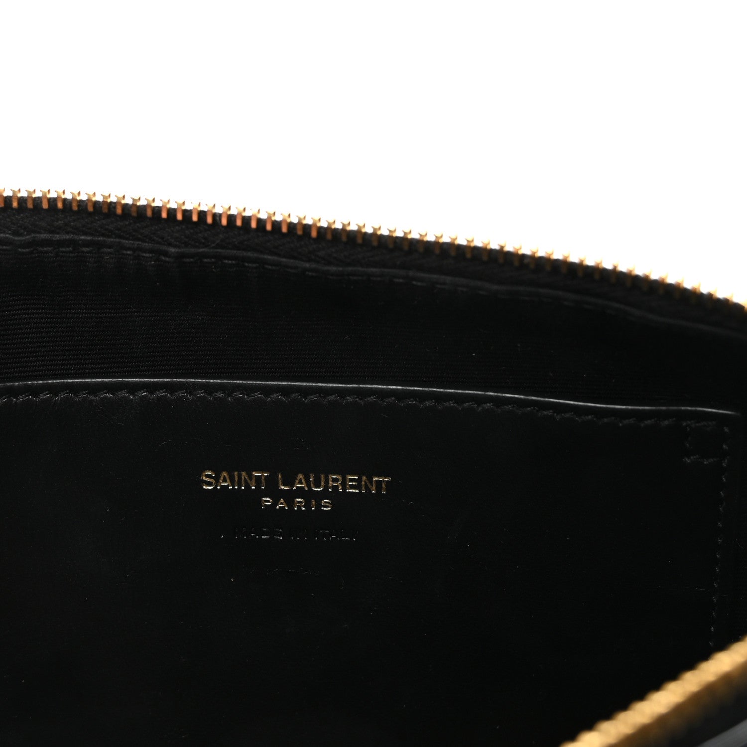 Saint Laurent Patent Calfskin Carre Quilted Cassandre Pouch On Chain Black 6 of 8