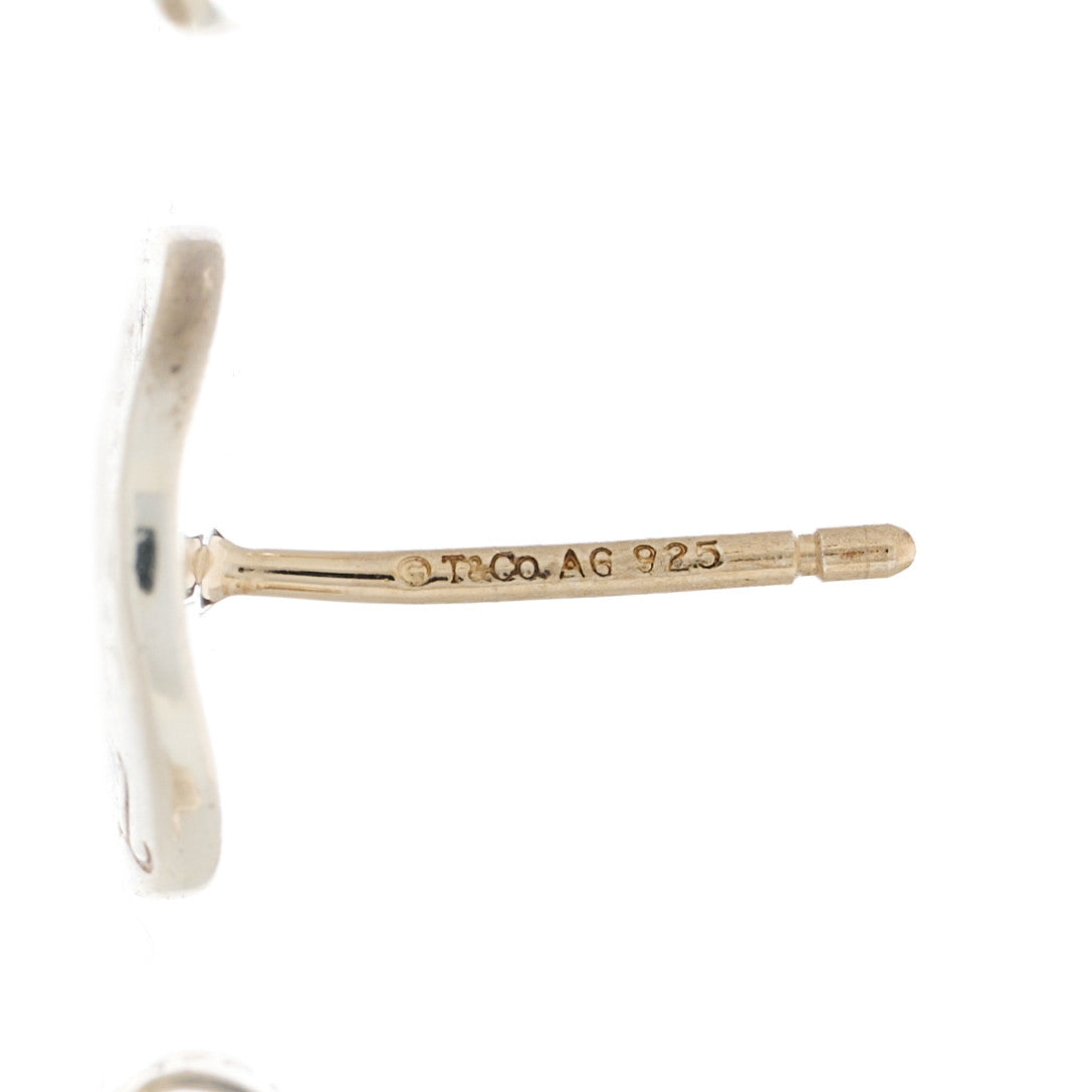 Tiffany Sterling Silver Notes Round Earrings 3 of 4