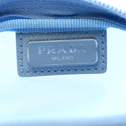 Prada Nylon Tessuto Cosmetic Pouch Light Blue 6 of 7