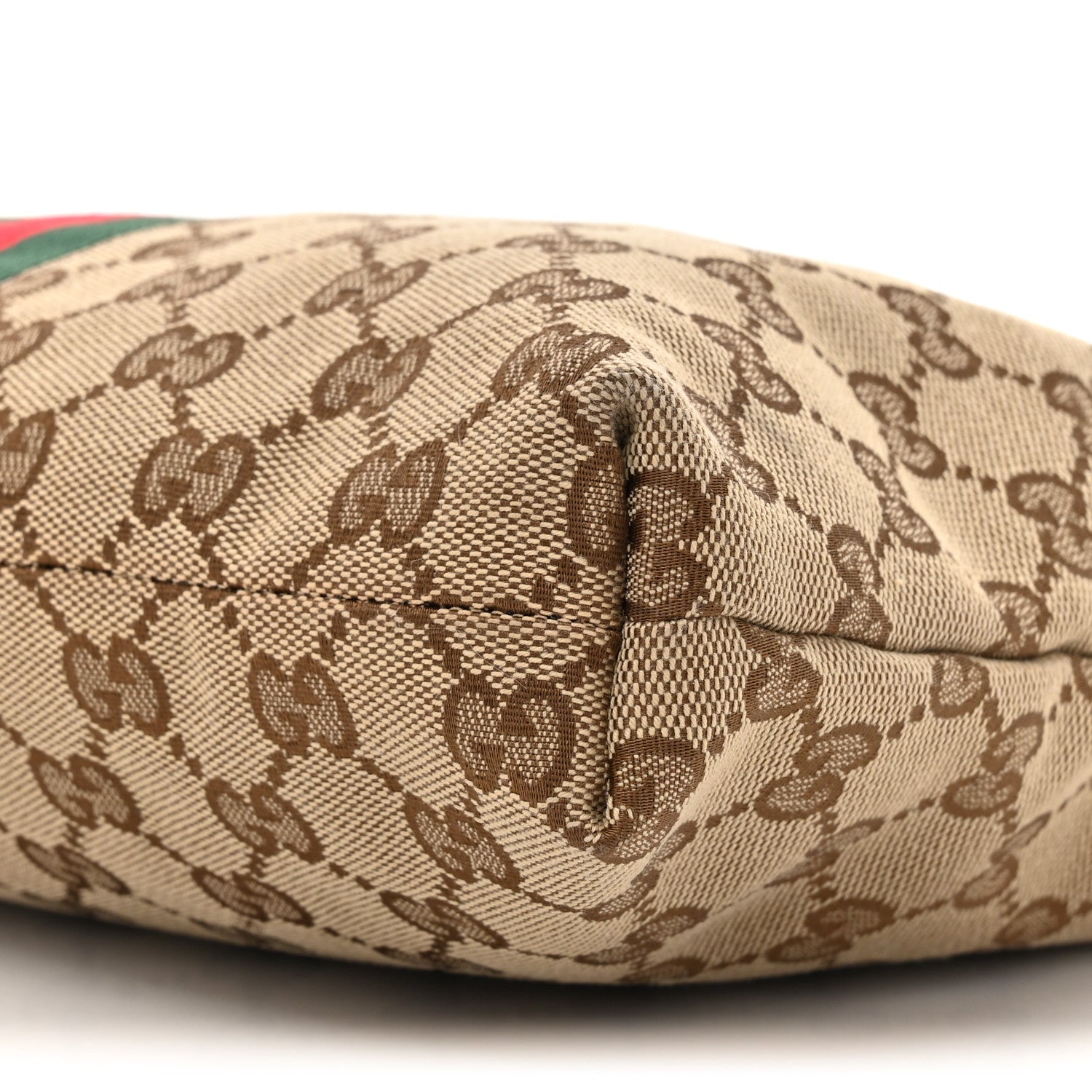 Gucci GG Monogram Web Flat Messenger Bag Black 9 of 10