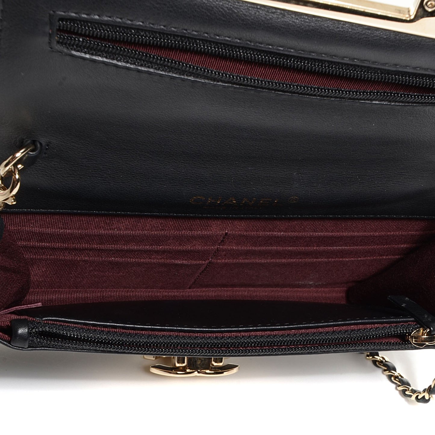 Patent Golden Class Wallet on Chain WOC Black