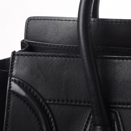 Celine Smooth Calfskin Mini Luggage Black 10 of 14